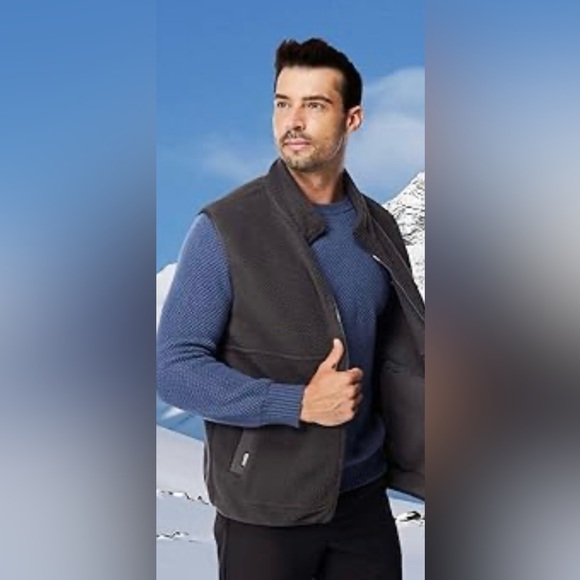 Black Vest with Blue Sweater - Picture 1 of 2